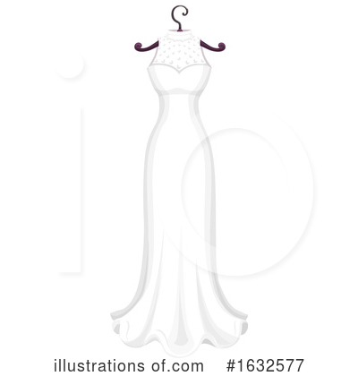 Royalty-Free (RF) Wedding Dress Clipart Illustration by Vector Tradition SM - Stock Sample #1632577