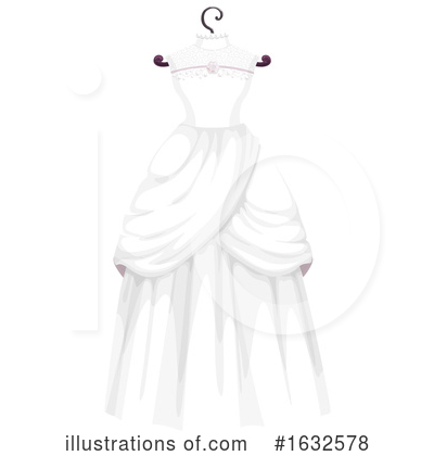 Royalty-Free (RF) Wedding Dress Clipart Illustration by Vector Tradition SM - Stock Sample #1632578