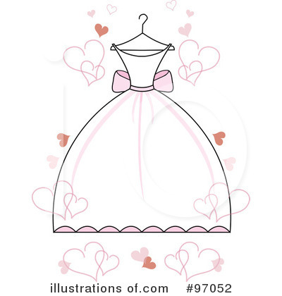 Royalty-Free (RF) Wedding Dress Clipart Illustration by Pams Clipart - Stock Sample #97052