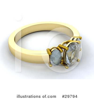 Royalty-Free (RF) Wedding Ring Clipart Illustration by KJ Pargeter - Stock Sample #29794