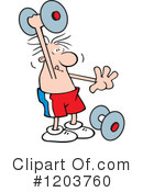 Weightlifting Clipart #1203760 by Johnny Sajem