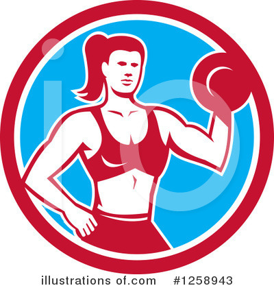 Dumbbell Clipart #1258943 by patrimonio