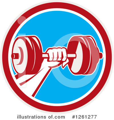 Royalty-Free (RF) Weightlifting Clipart Illustration by patrimonio - Stock Sample #1261277
