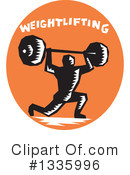 Weightlifting Clipart #1335996 by patrimonio