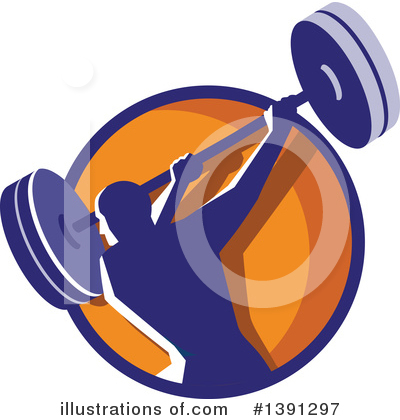 Royalty-Free (RF) Weightlifting Clipart Illustration by patrimonio - Stock Sample #1391297
