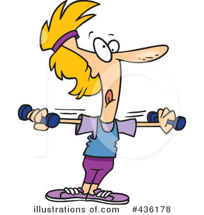 Royalty-Free (RF) Weightlifting Clipart Illustration by toonaday - Stock Sample #436178