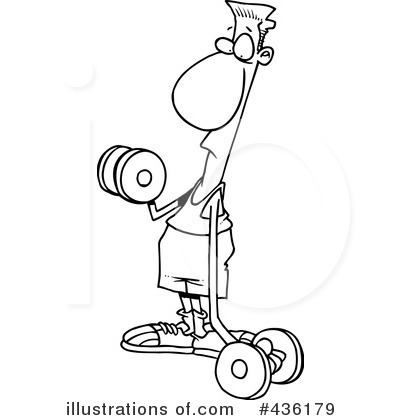 Royalty-Free (RF) Weightlifting Clipart Illustration by toonaday - Stock Sample #436179