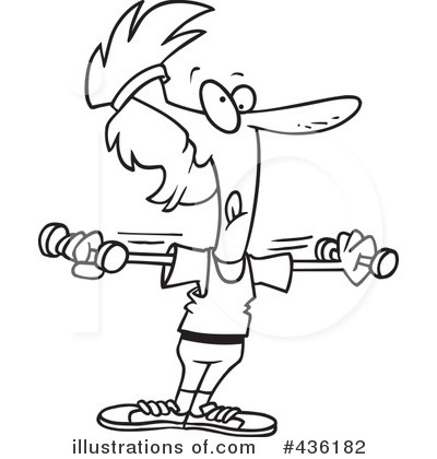 Royalty-Free (RF) Weightlifting Clipart Illustration by toonaday - Stock Sample #436182