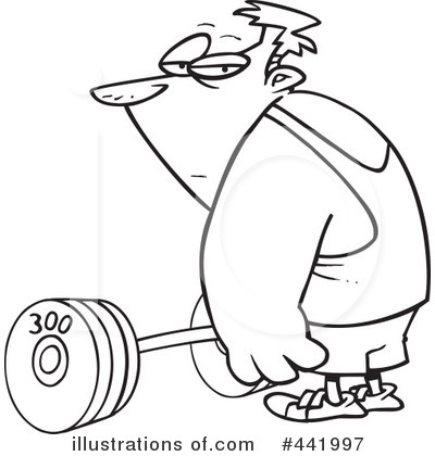 Royalty-Free (RF) Weightlifting Clipart Illustration by toonaday - Stock Sample #441997