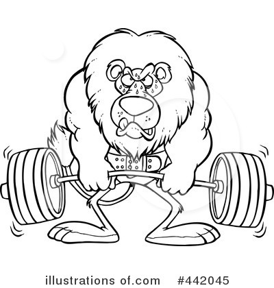 Royalty-Free (RF) Weightlifting Clipart Illustration by toonaday - Stock Sample #442045