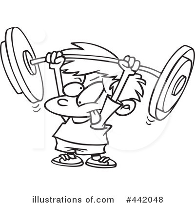 Royalty-Free (RF) Weightlifting Clipart Illustration by toonaday - Stock Sample #442048