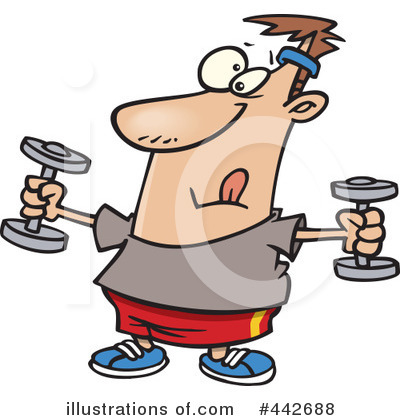 Royalty-Free (RF) Weightlifting Clipart Illustration by toonaday - Stock Sample #442688