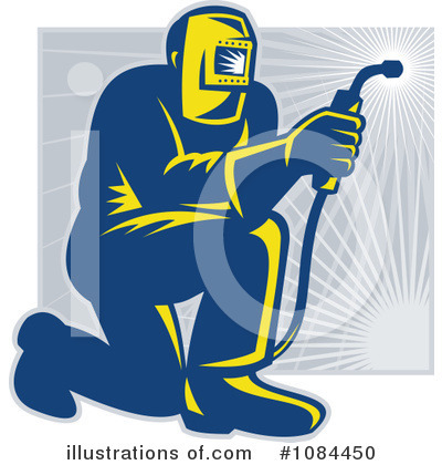 Royalty-Free (RF) Welder Clipart Illustration by patrimonio - Stock Sample #1084450