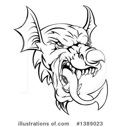 Royalty-Free (RF) Welsh Dragon Clipart Illustration by AtStockIllustration - Stock Sample #1389023