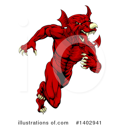 Royalty-Free (RF) Welsh Dragon Clipart Illustration by AtStockIllustration - Stock Sample #1402941