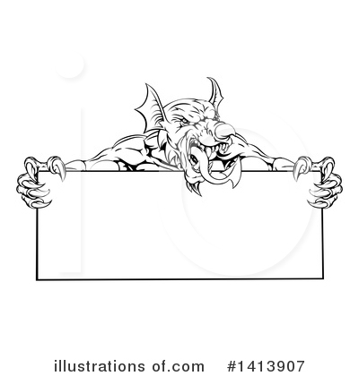 Royalty-Free (RF) Welsh Dragon Clipart Illustration by AtStockIllustration - Stock Sample #1413907