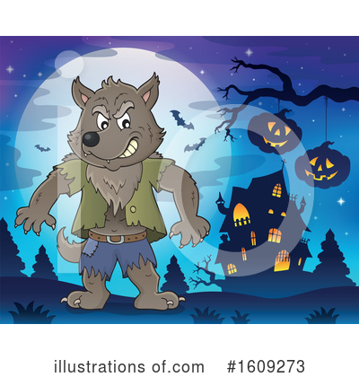 Royalty-Free (RF) Werewolf Clipart Illustration by visekart - Stock Sample #1609273