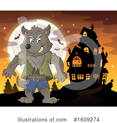 Royalty-Free (RF) Werewolf Clipart Illustration by visekart - Stock Sample #1609274