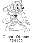 Werewolf Clipart #34100 by Lawrence Christmas Illustration