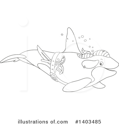 Royalty-Free (RF) Whale Clipart Illustration by Alex Bannykh - Stock Sample #1403485