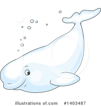 Beluga Whale Clipart #1403487 by Alex Bannykh