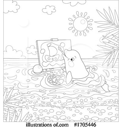 Beluga Whale Clipart #1705446 by Alex Bannykh