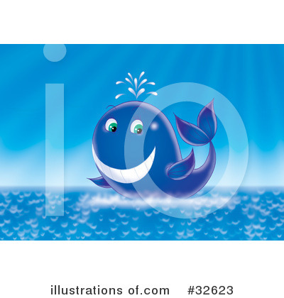 Royalty-Free (RF) Whale Clipart Illustration by Alex Bannykh - Stock Sample #32623