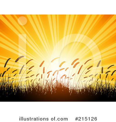 Royalty-Free (RF) Wheat Clipart Illustration by KJ Pargeter - Stock Sample #215126