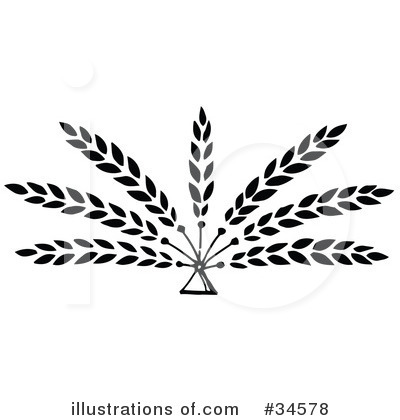 Royalty-Free (RF) Wheat Clipart Illustration by C Charley-Franzwa - Stock Sample #34578