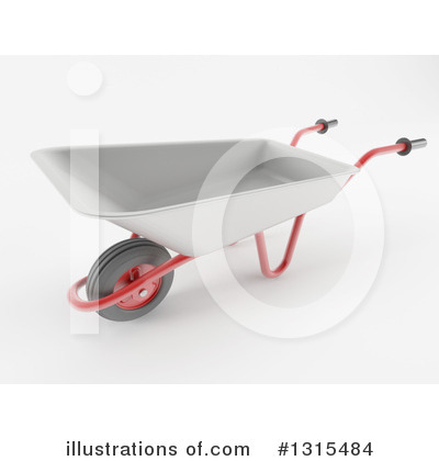 Royalty-Free (RF) Wheelbarrow Clipart Illustration by KJ Pargeter - Stock Sample #1315484