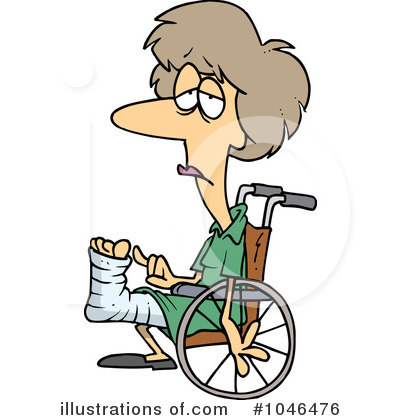 Royalty-Free (RF) Wheelchair Clipart Illustration by toonaday - Stock Sample #1046476