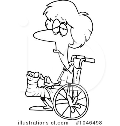 Royalty-Free (RF) Wheelchair Clipart Illustration by toonaday - Stock Sample #1046498