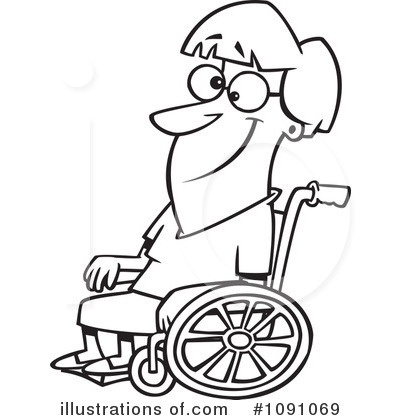Royalty-Free (RF) Wheelchair Clipart Illustration by toonaday - Stock Sample #1091069