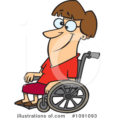 Royalty-Free (RF) Wheelchair Clipart Illustration by toonaday - Stock Sample #1091093