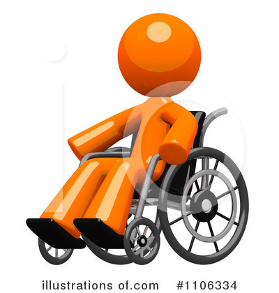 Royalty-Free (RF) Wheelchair Clipart Illustration by Leo Blanchette - Stock Sample #1106334