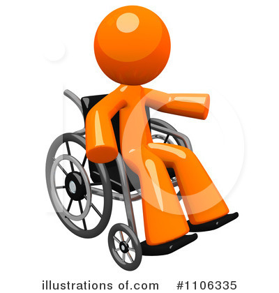 Royalty-Free (RF) Wheelchair Clipart Illustration by Leo Blanchette - Stock Sample #1106335