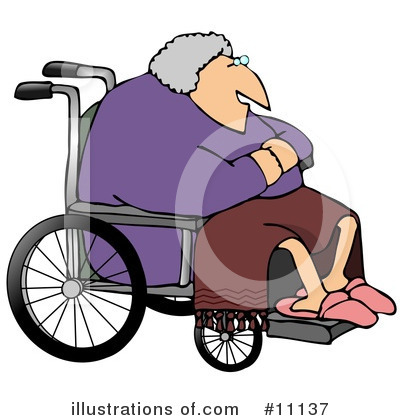 Royalty-Free (RF) Wheelchair Clipart Illustration by djart - Stock Sample #11137
