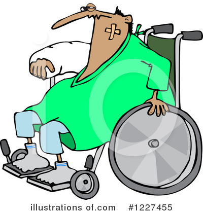Royalty-Free (RF) Wheelchair Clipart Illustration by djart - Stock Sample #1227455