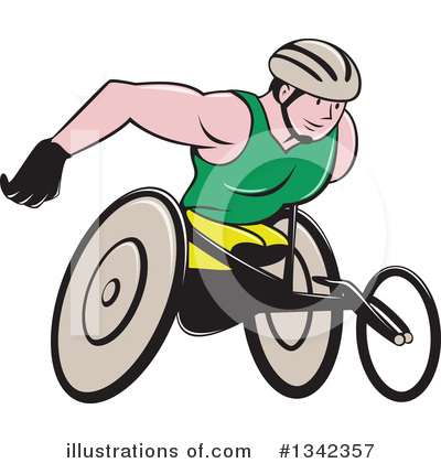Royalty-Free (RF) Wheelchair Clipart Illustration by patrimonio - Stock Sample #1342357