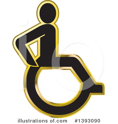 Royalty-Free (RF) Wheelchair Clipart Illustration by Lal Perera - Stock Sample #1393090