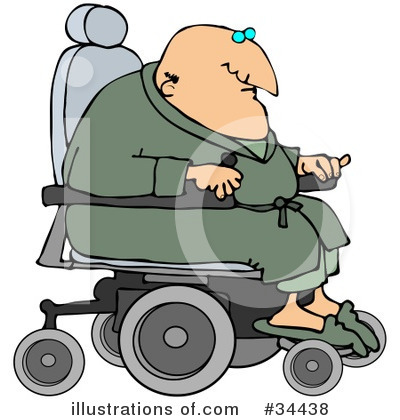 Royalty-Free (RF) Wheelchair Clipart Illustration by djart - Stock Sample #34438