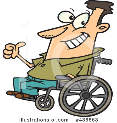 Royalty-Free (RF) Wheelchair Clipart Illustration by toonaday - Stock Sample #438663