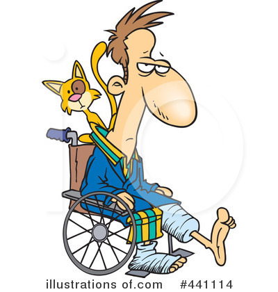 Royalty-Free (RF) Wheelchair Clipart Illustration by toonaday - Stock Sample #441114
