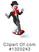 White And Black Clown Clipart #1320243 by Julos