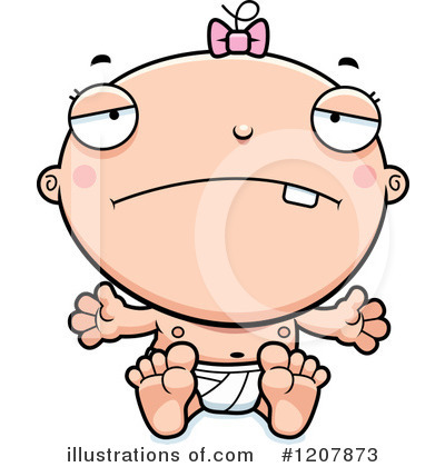 Royalty-Free (RF) White Baby Clipart Illustration by Cory Thoman - Stock Sample #1207873