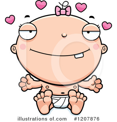 Royalty-Free (RF) White Baby Clipart Illustration by Cory Thoman - Stock Sample #1207876