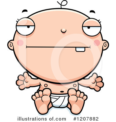 Royalty-Free (RF) White Baby Clipart Illustration by Cory Thoman - Stock Sample #1207882