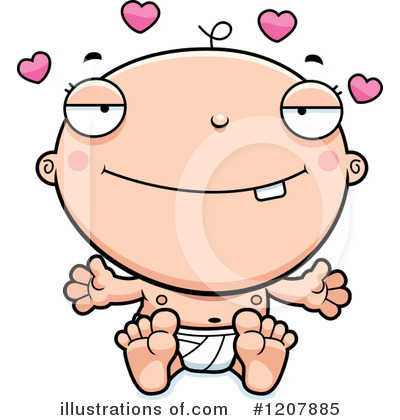 White Baby Clipart #1207885 by Cory Thoman