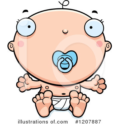 Royalty-Free (RF) White Baby Clipart Illustration by Cory Thoman - Stock Sample #1207887