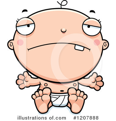 Royalty-Free (RF) White Baby Clipart Illustration by Cory Thoman - Stock Sample #1207888